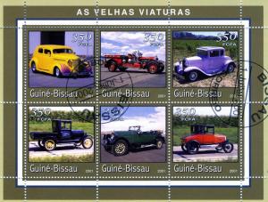 Guinea Bissau 2001 VINTAGE CARS Sheet Perforated Fine used VF