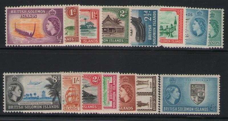 Solomon Islands 89-105 Mint H Boats,Plane,VLH