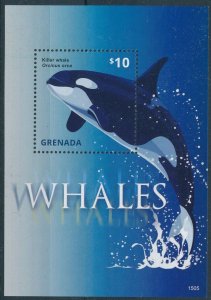 [109110] Grenada 2015 Marine life Killer whale Orca Souvenir Sheet MNH