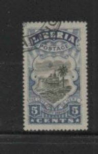 LIBERIA #165 1918 5C SYMBOLS OF LIBERIA F-VF USED