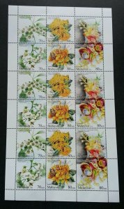 Malaysia Scented Flowers II 2016 Plant Flora (setenant sheetlet) MNH *unissued