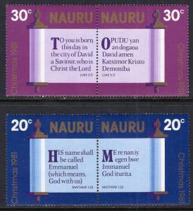 Nauru 217-220a Christmas MNH VF