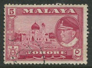 STAMP STATION PERTH Johore #161 Sultan Ismail Used 1960