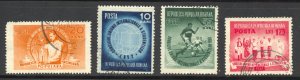 Romania Scott 904-07 UH(CTO) - 1952 Int'l Student Union Congress - SCV $...