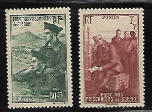 France - Semi-Postal - Scott #B108-109 - F- VF - Unused (MH)
