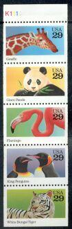 US Stamp #2709a MNH - Wild Animals Booklet Pane of 5