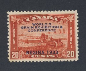 Canada 1933 Grain Conference Stamp #203 - 20c Regina MH F/VF Guide Value=$42.50