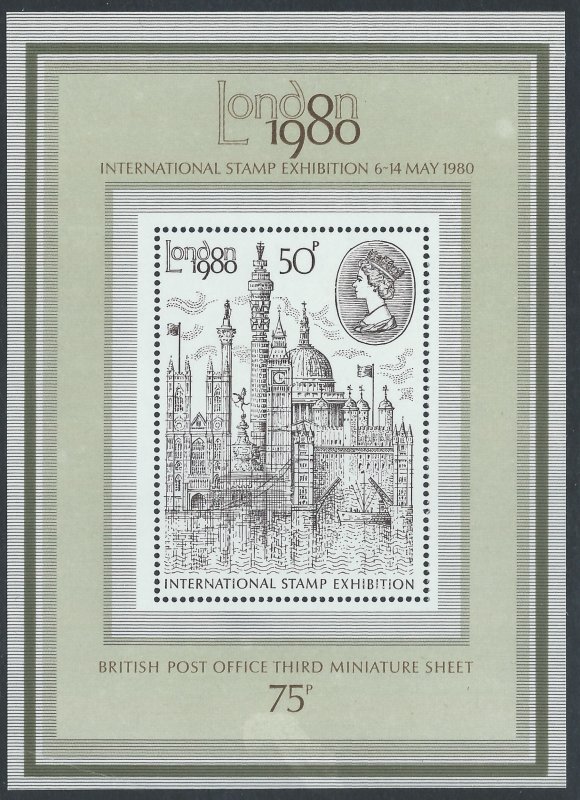 Great Britain 1980 - London 1980 Miniature Sheet - SG MS1199 MNH
