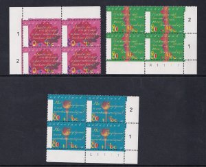 Netherlands   #B698-B700  MNH   1997   senior citizens  in blocks of 4