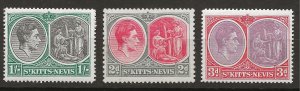 Saint Kitts-Nevis 71, 73, 75 Scott 82, 84, 86a MNH VF 1938 GCV £72 (jr)