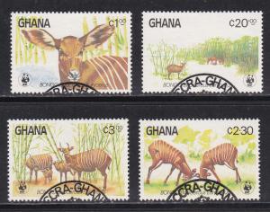 WWF - Ghana # 927-930, Bongo, Used Set