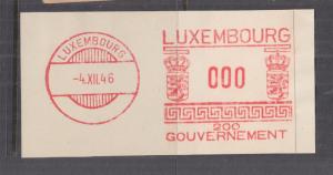 LUXEMBOURG, Meter,1946, Safag, Government, 200, Proof strike on piece, 000