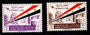 IRAQ Scott 342-343 MH*  1964 Flag set