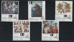 Mexico 1752-56 MNH 1992 World Columbian Expo Overprint