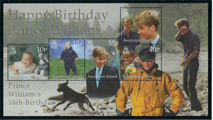 Ascension 759 MNH 2000 Prince William 18th Birthday (fe4289)