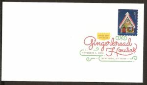 US 4817 Holiday Gingerbread Houses Red Door DCP FDC 2013