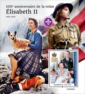 2026 01 - CENTRAL AFRICA - QE II  100TH         1V  complet set    MNH **