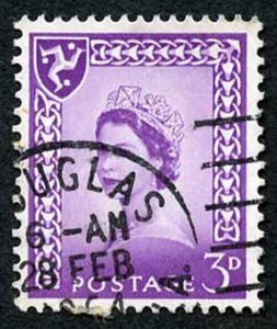 IOM SG2a 3d Deep Lilac on Chalky Paper Fine used cat from 6.50 pounds