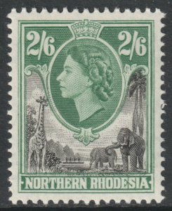 Northern Rhodesia Scott 71 - SG71, 1953 Elizabeth II 2/6d MH*