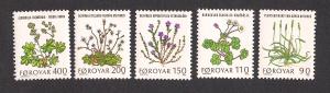 FAROE ISLANDS SC# 48-52 VF MNH 1980