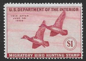 RW10 F-VF MNH OG 1943 FEDERAL DUCK HUNTING STAMP (REM #RW10-415)