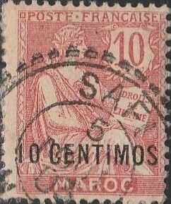 French Morocco , #16 Used  From 1902-10