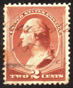 1883, US 2c, Washington, Used, Sc 210