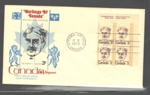 CANADA 1970 CANADIAN PRIME MINISTERS #586 -593 FDC's