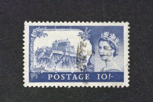 Great Britain Scott # 311  10s.      Edinburgh Castle Date     1955-09-01