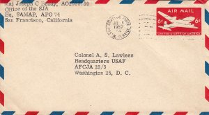 United States A.P.O.'s 6c DC-4 Skymaster Air Envelope 1957 Army-Air Force, Po...