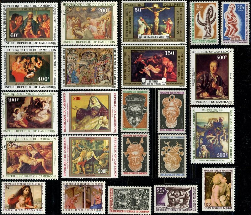 Cameroun Paintings Art Christianity Postage Africa Stamp Collection Used Mint