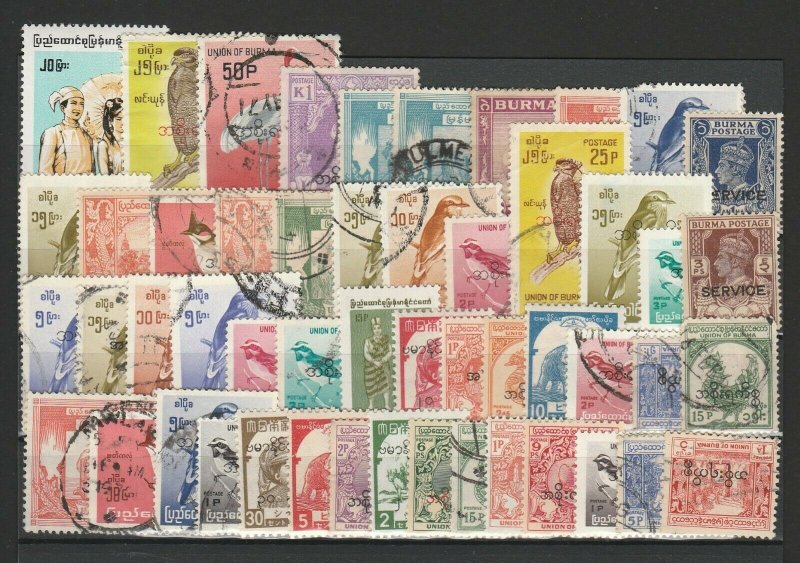 Burma Official Ordinary Birds Very Fine MNH** & Used Stamps Lot Collection 15400