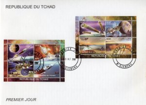 Chad 2009 Space 40th anniversary of Apollo 11/Ares/Orion 2 Shlt.Perf.FDC