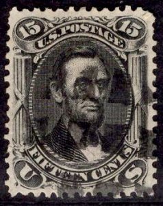 US Stamp #77 15c Lincoln USED SCV $175. Fantastic centering, clean paper