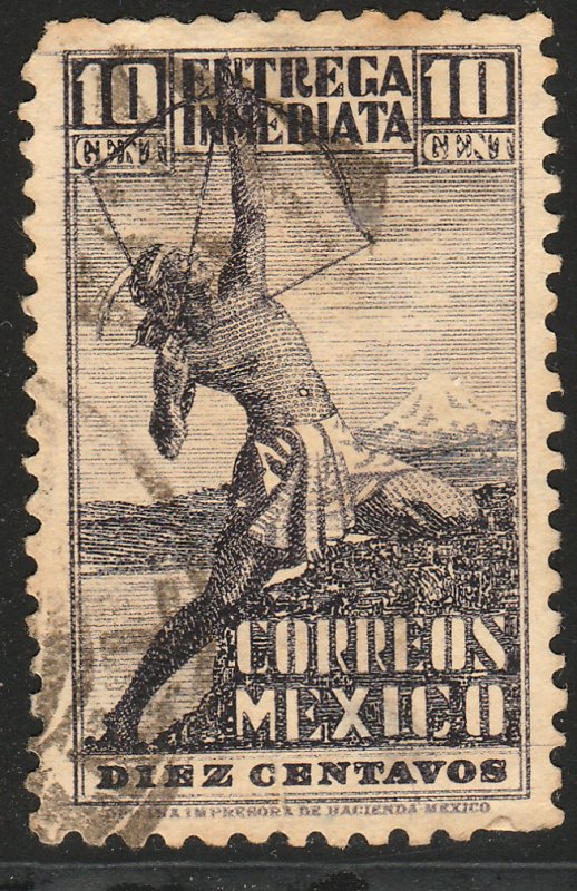 MEXICO E4, 10cts Archer. Special Delivery, USED. F-VF. (784)