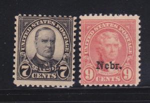 United States 676, 678 MNH Nebraska