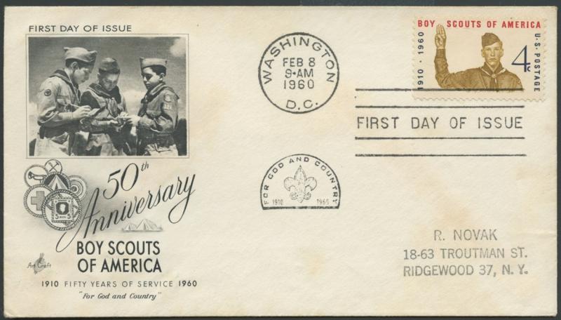 United States, District of Columbia, First Day Cover, Scouts