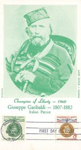 1168 4c & 8c GIUSEPPE GARIBALDI - Mischa maxicard -- green