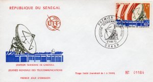 Senegal 1973 Sc#387 UIT (UN) Station of Gandoul-Space (1) Official numered FDC