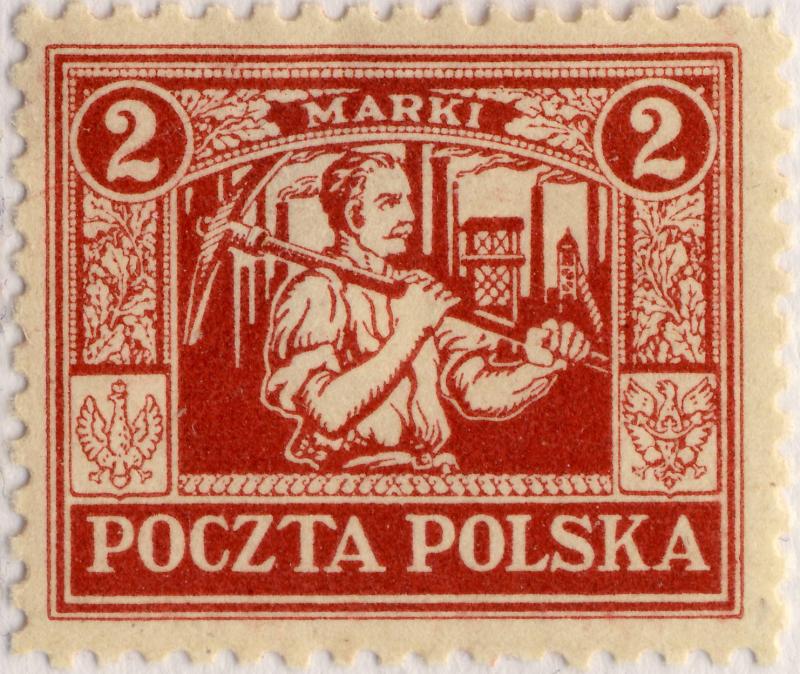 POLOGNE / POLAND - UPPER SILESIA - 1922 - Mi.9 p.11 2Mk Carmine-Red - Mint*