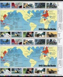 UNITED STATES SCOTT #2697 WORLD WAR II 1942: INTO THE BATTLE SHEET MINT NH