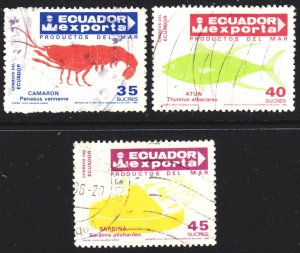 Ecuador Scott 1133-35 F to VF used.  FREE...