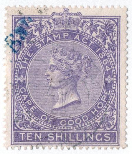 (I.B) Cape of Good Hope Revenue : Stamp Duty 10/- (1885)