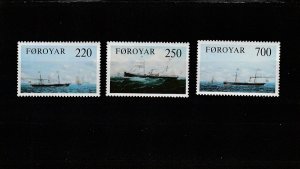 Faroe Islands  Scott#  90-92  MNH  (1983 Cargo Ships)