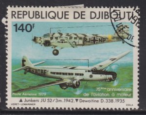 Djibouti C124 Junkers JU-52 and Dewoltine D·338 1979