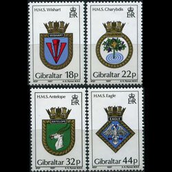GIBRALTAR 1987 - Scott# 501-4 Navy Crests Set of 4 NH