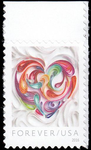 Scott 5036 Quilled Heart MNH