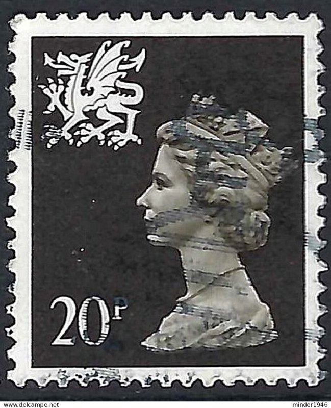 GREAT BRITAIN Wales 1989 QEII 20p Black Machin SGW52 Used