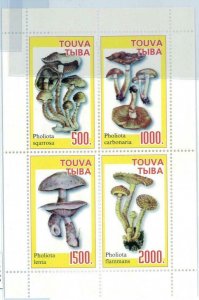 98881 - Russian states TUVA Touva  - STAMPS Miniature sheet  - MUSHROOMS