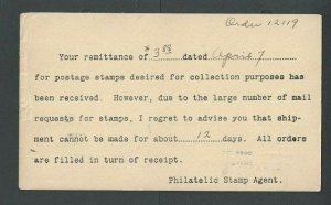 1927 U S Post Office Dept Sent A Notice Of Remittance Received $3.88 3 X 5 2.5-